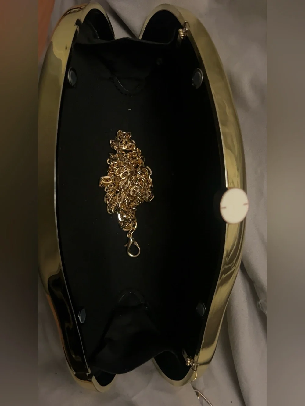 Gold Metallic Clutch Bag